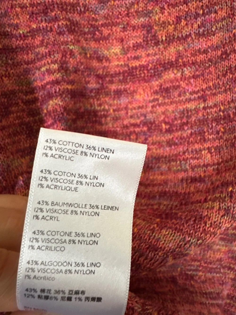 Free People Prism Spacedye Linen Blend Sweater M